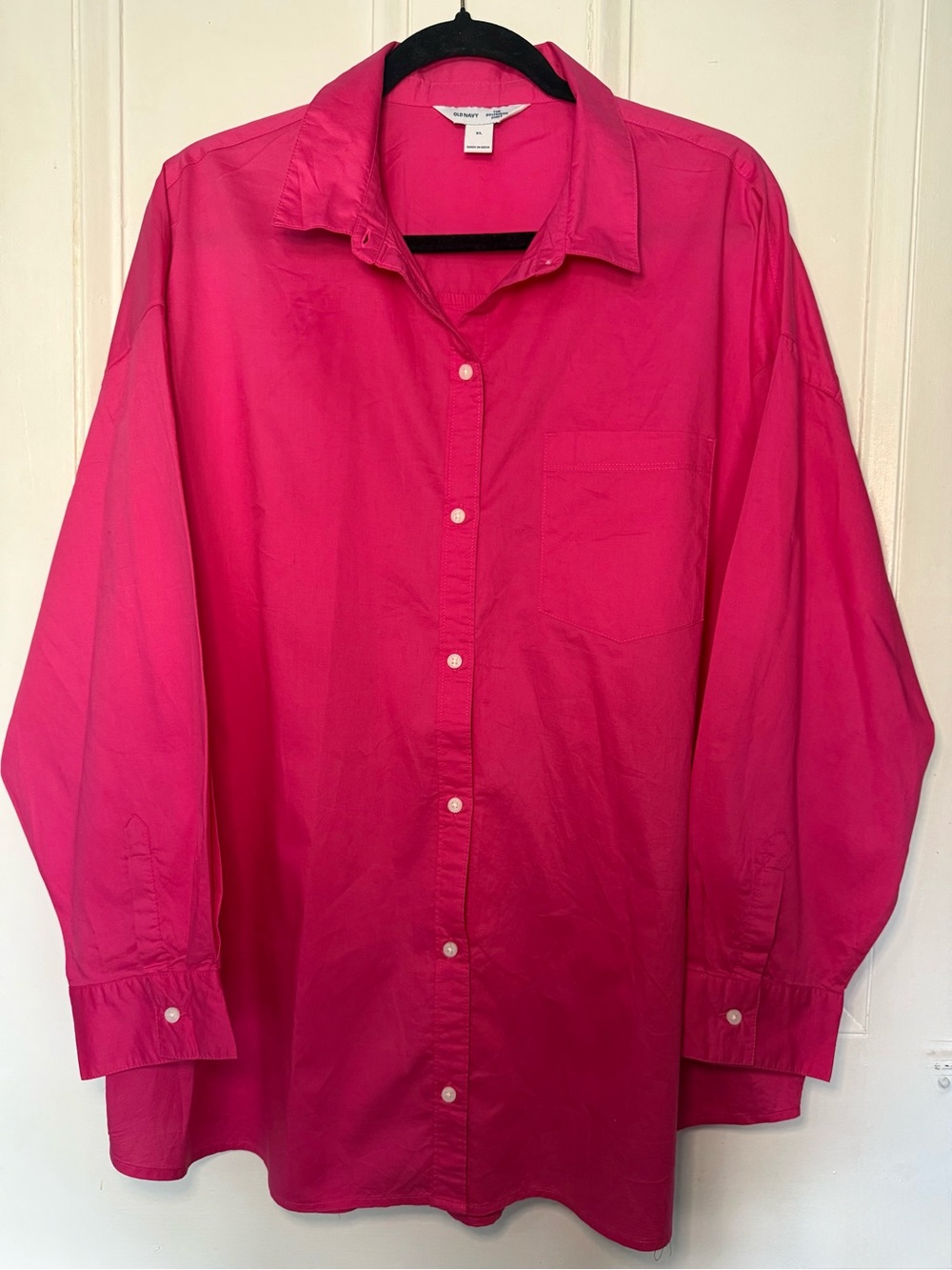 Old Navy NWT Pink Boyfriend Button Down Shirt - XL